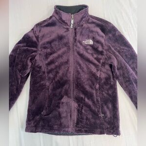 North Face Osito Jacket Womens Medium Purple Fleece Faux Fur Fuzzy Warm Soft